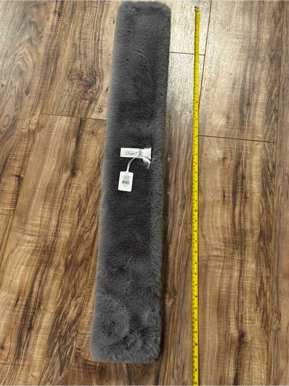 The White Company London Gray Faux Fur Fuzzy Collar Scarf New With Tags - Picture 2 of 3